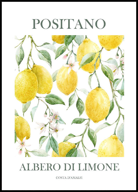 Positano Lemon Poster