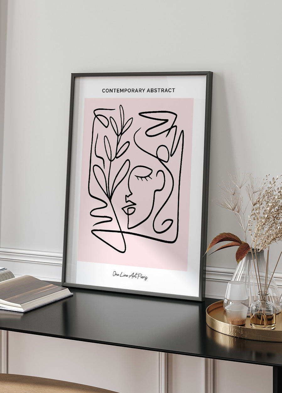 Contemporary Abstract Face 661 Poster