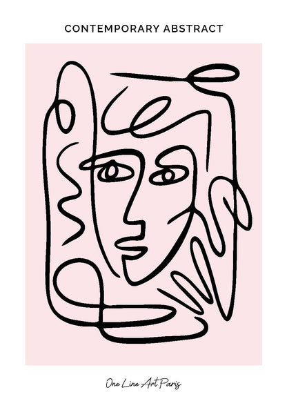 Contemporary Abstract Face 672 Poster