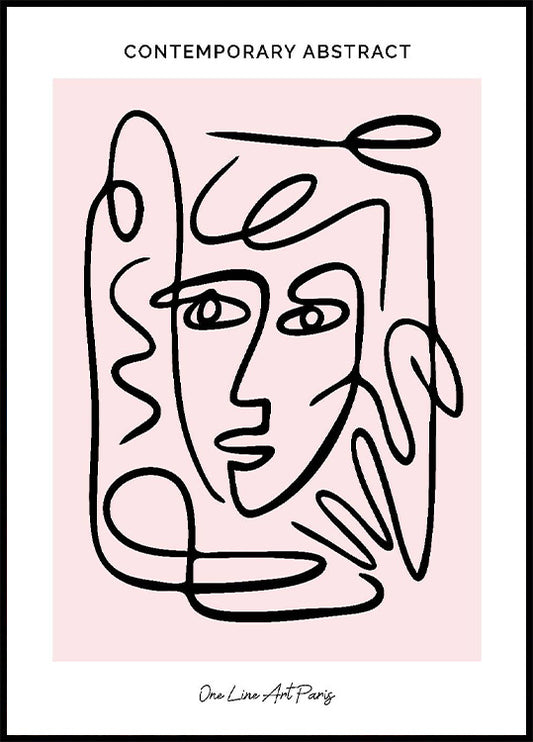 Contemporary Abstract Face 672 Poster