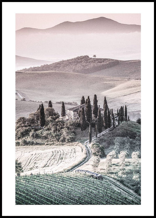Tuscany Hills Landscape Poster