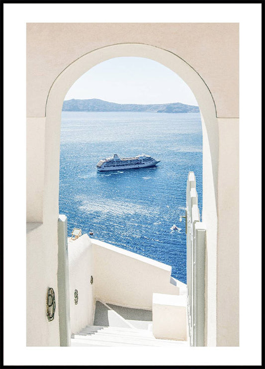 Greek Island View Summertime Poster