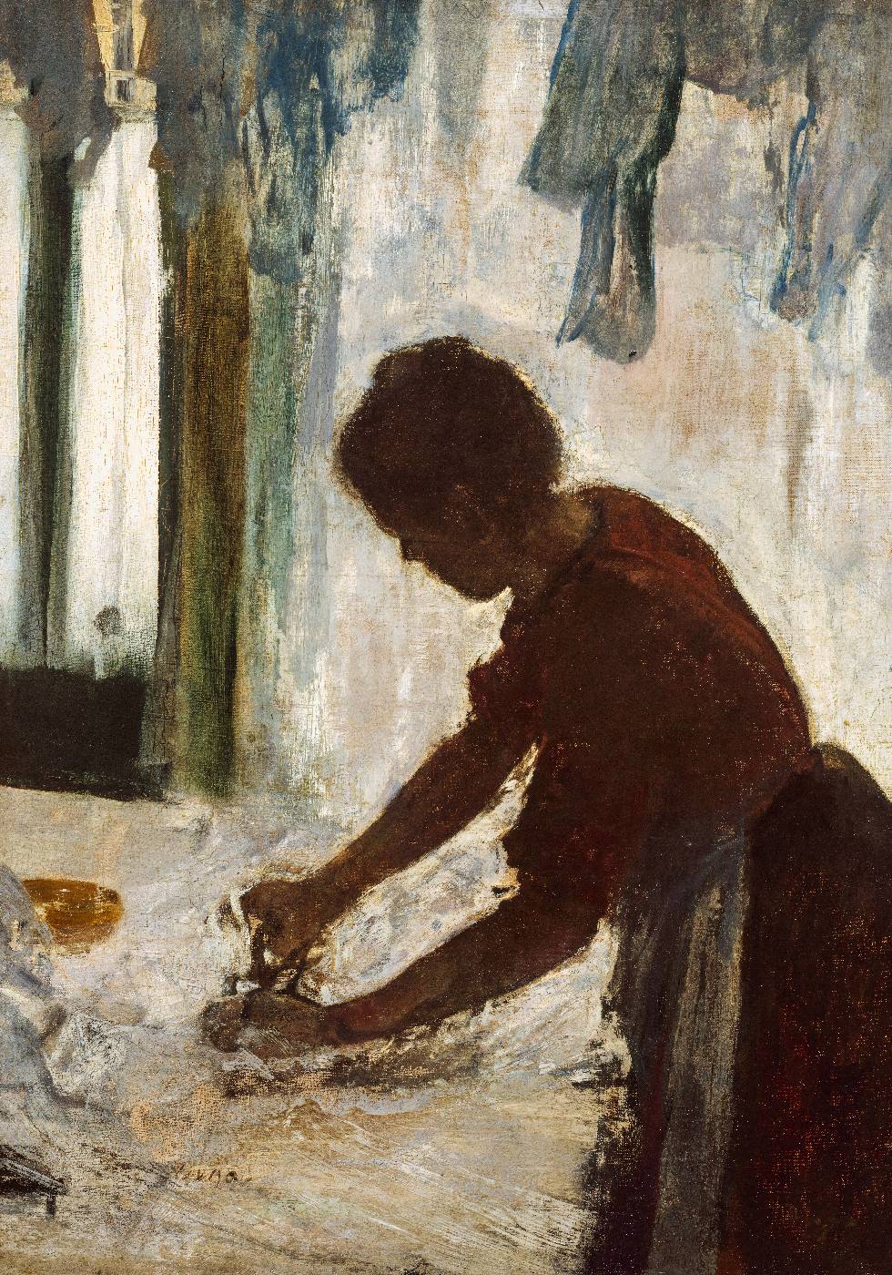 A Woman Ironing By Edgar Degas Poster