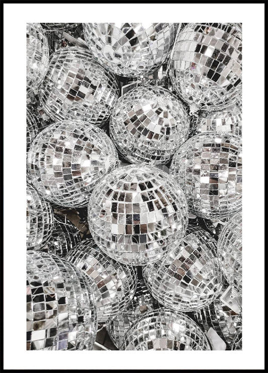 Funky Disco Ball 70s Poster