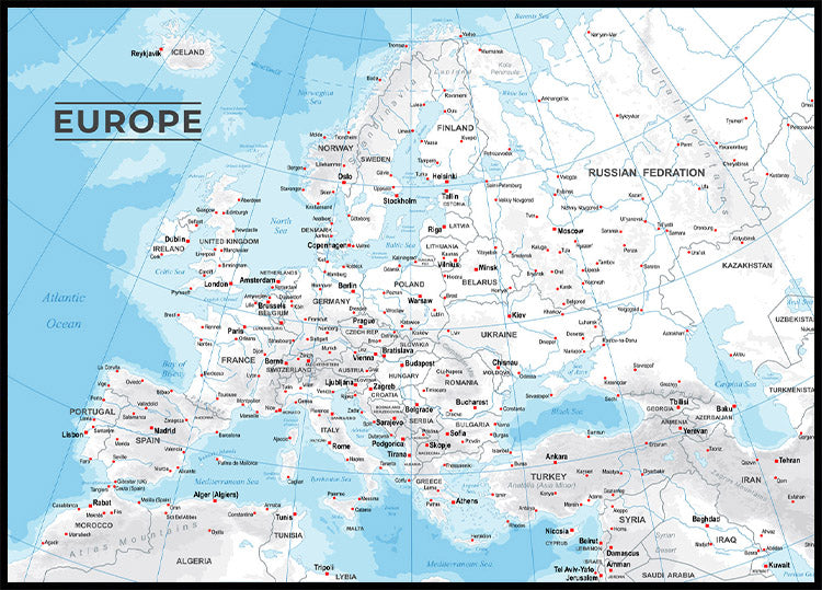 A Map of Europe Poster