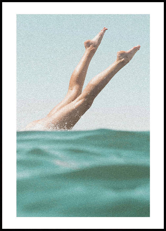 Summer Print Sea & Legs Poster