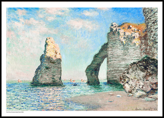 The Cliffs at Étretat by Claude Monet (1885) Poster