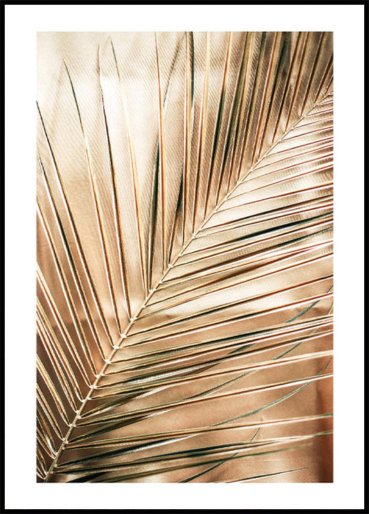Golden Palm Leaves Poster