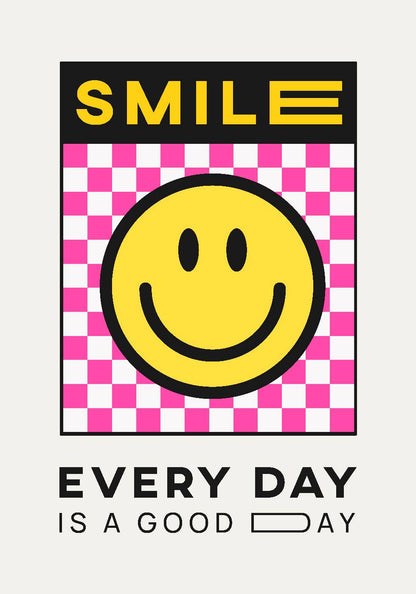Smiley Yellow and Black Poster