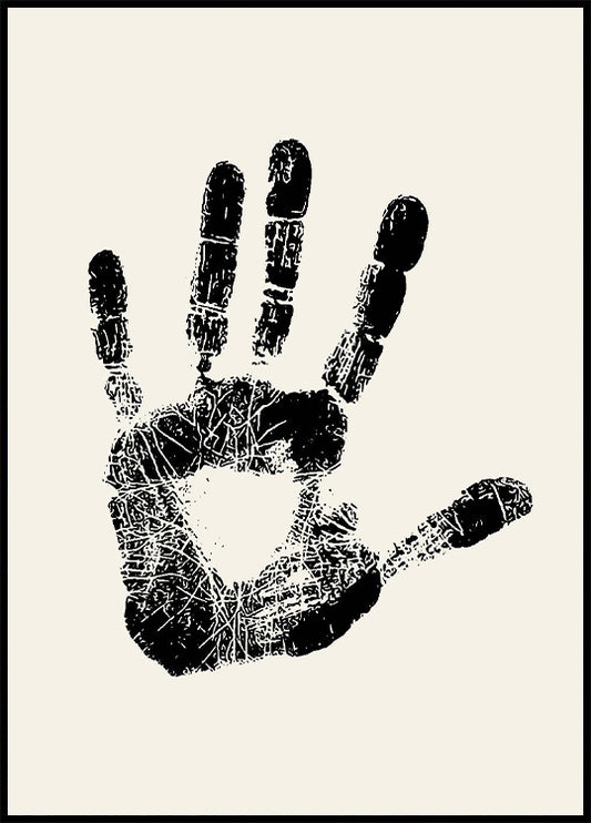 Minimalistic Hand Print Poster