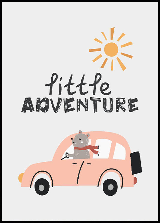 Little Road Adventure in Car Poster