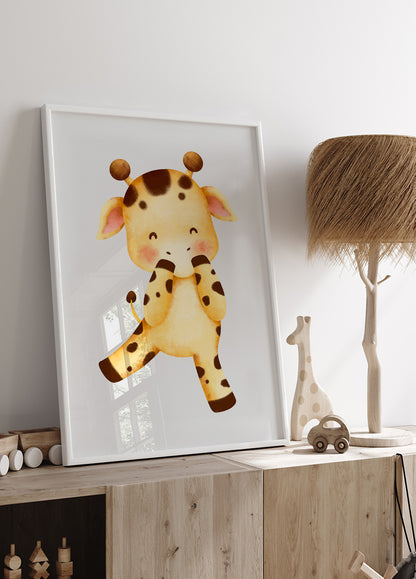 Giraffe Portrait Poster