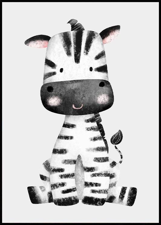 Zebra Portrait Poster