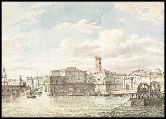De haven van Civitavecchia Poster
