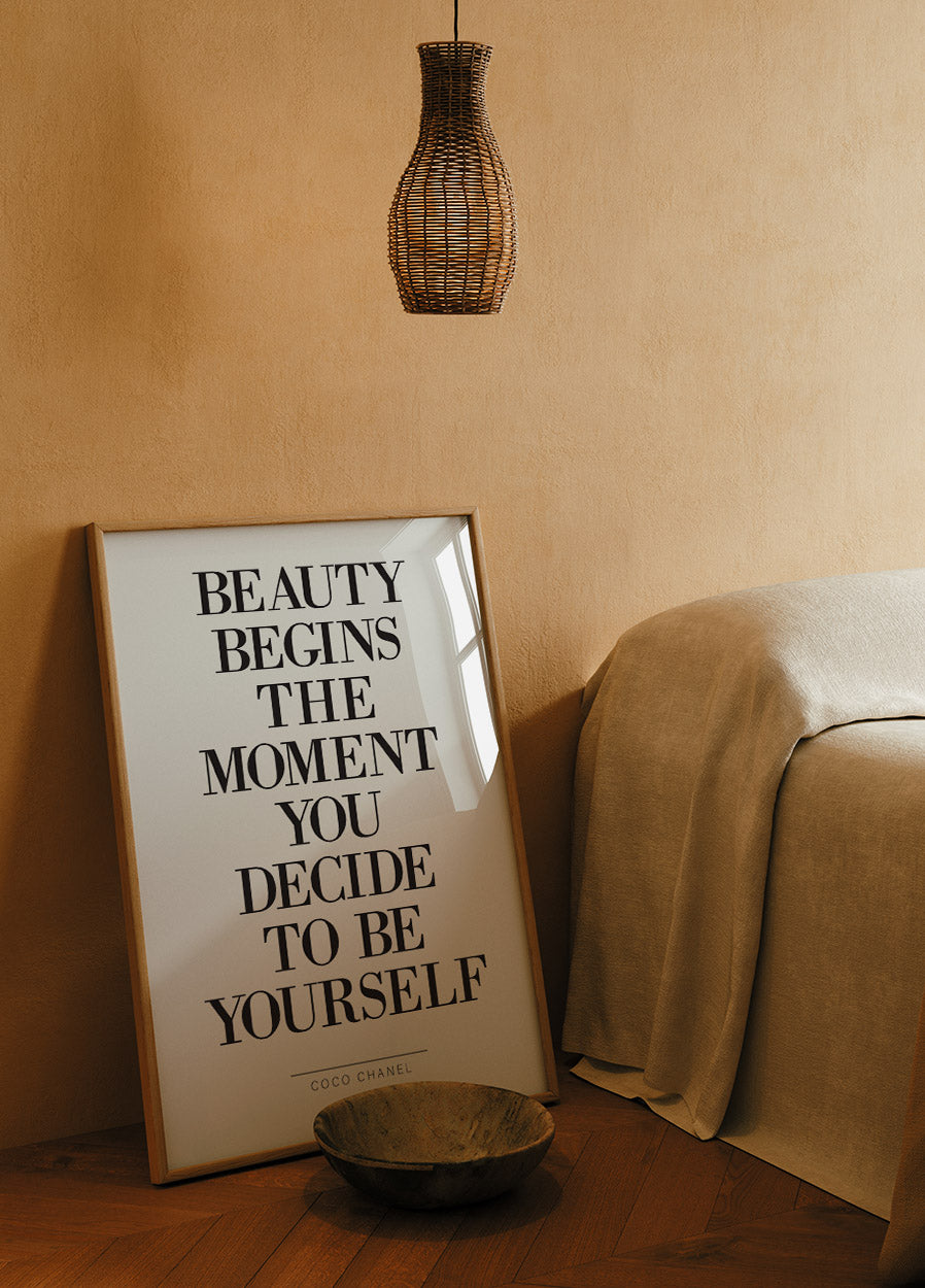 The Chanel Beauty Quote Poster