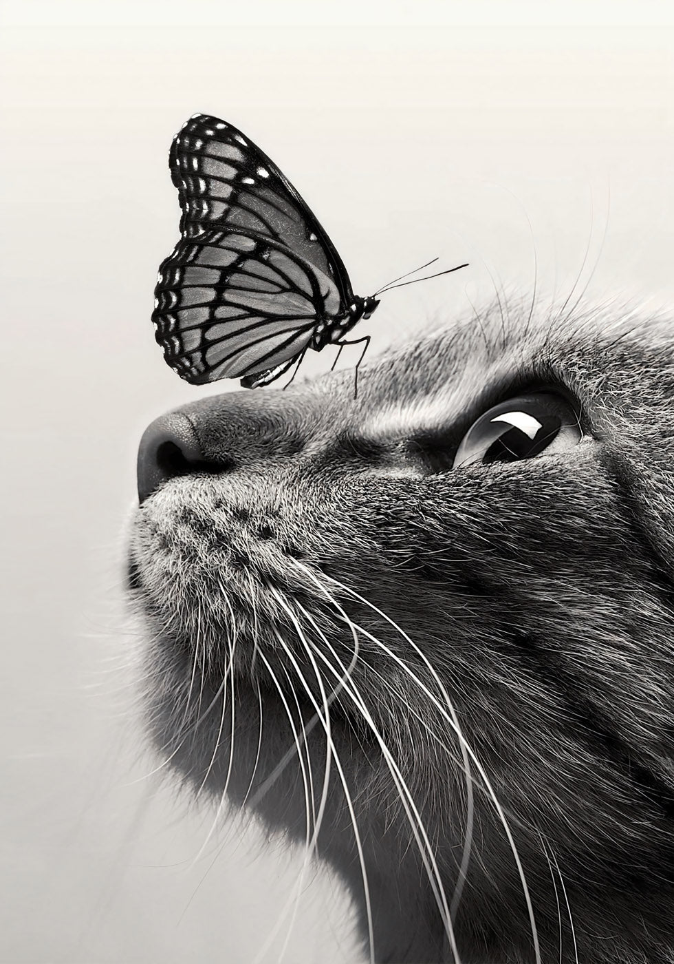 Butterfly Cat Poster