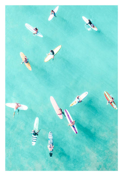 Aerial Surfers Poster