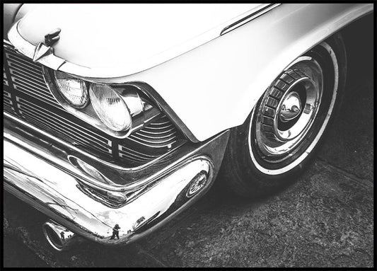 Close-Up Vintage Car Poster