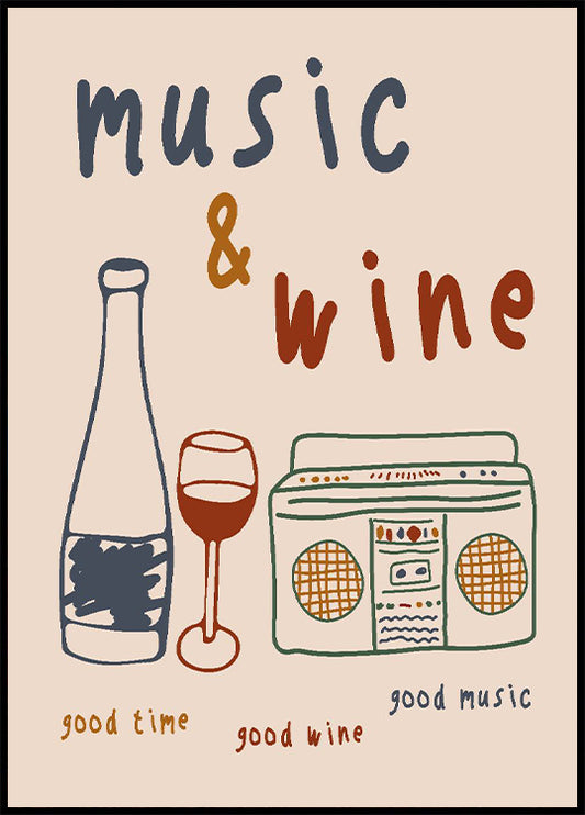 Music & Wine Poster