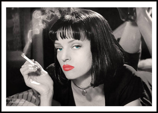 Iconic Uma Thurman in Pulp Fiction Poster