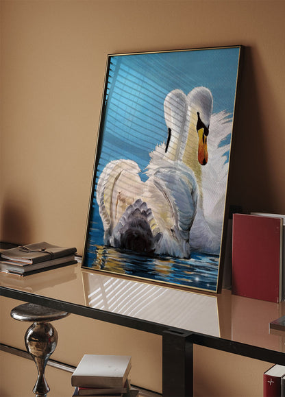 Swan Portrait Poster