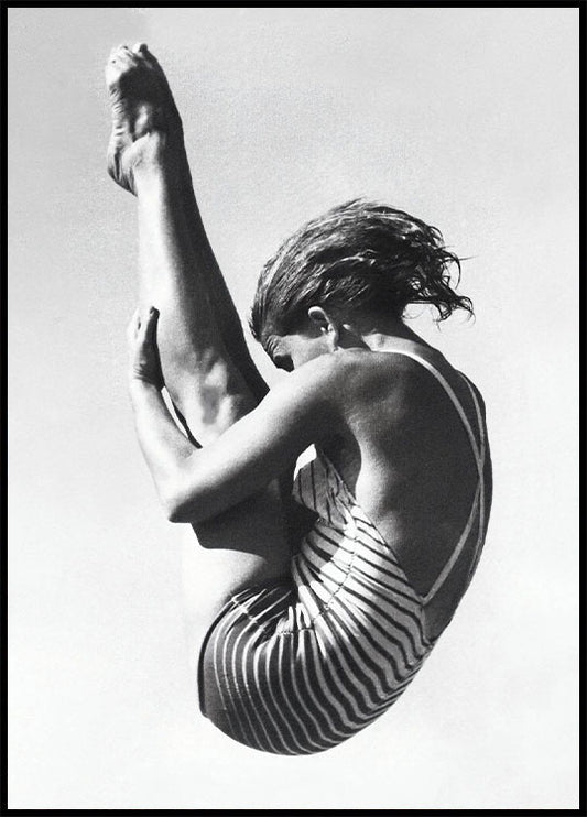 Vintage Woman Diving Poster