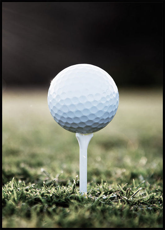 Golf Ball on Tee Poster
