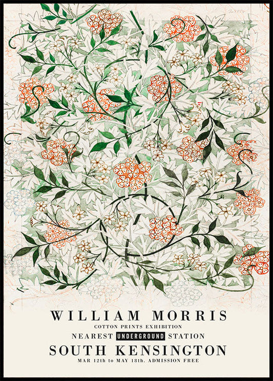 William Morris Jasmine Pattern Poster