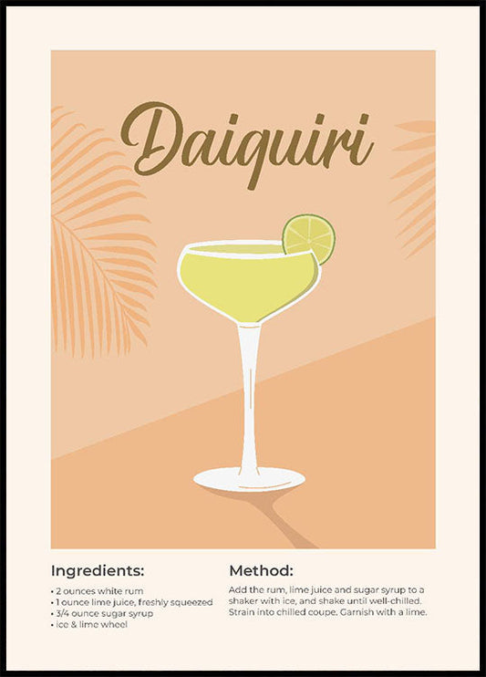 Daiquiri Cocktail Poster