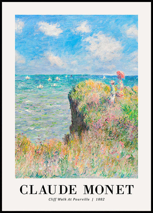 Cliff Walk at Pourville 1882 Poster by Claude Monet