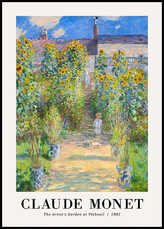 The Artist's Garden 1881 Poster by Claude Monet