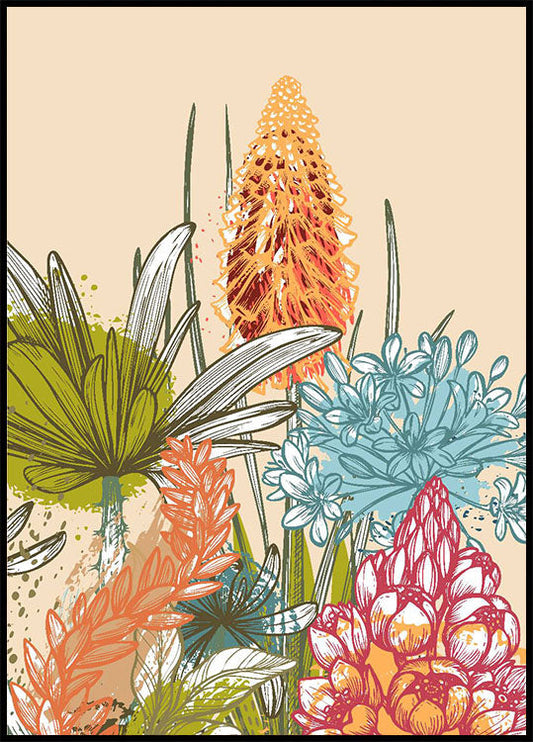 African Flowers Poster