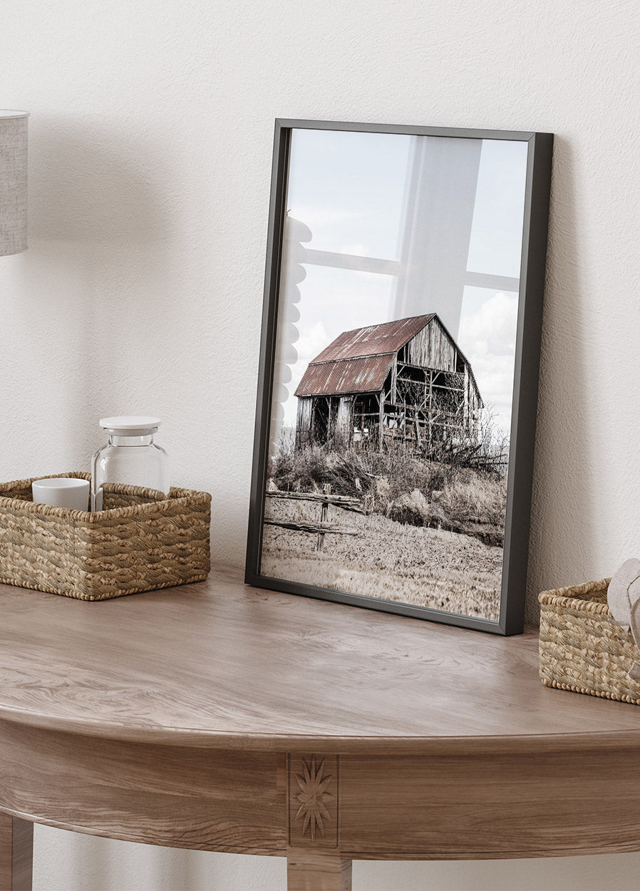 Old Wooden Farm House Poster
