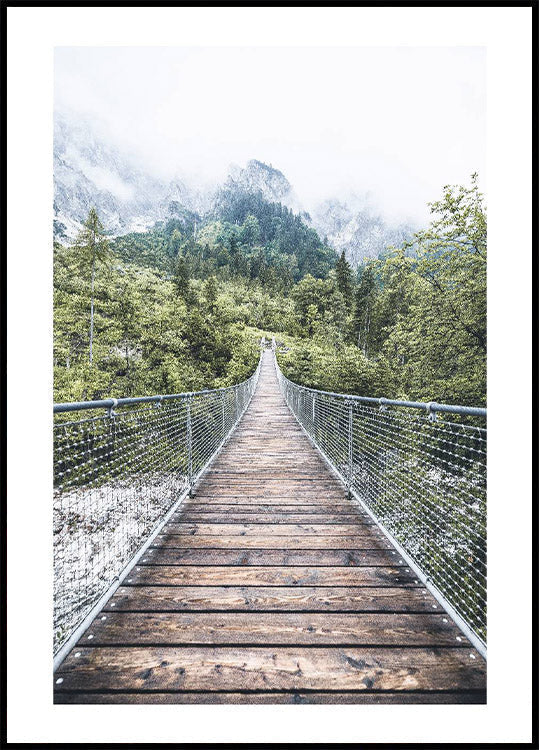 Adventure on the Hanging Bridge Plakat - Posterbox.no