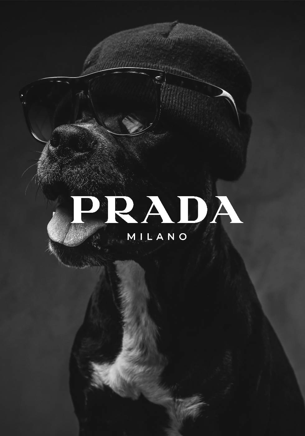 Prada Milano Cool Dog - Fashion Poster – PosterBox