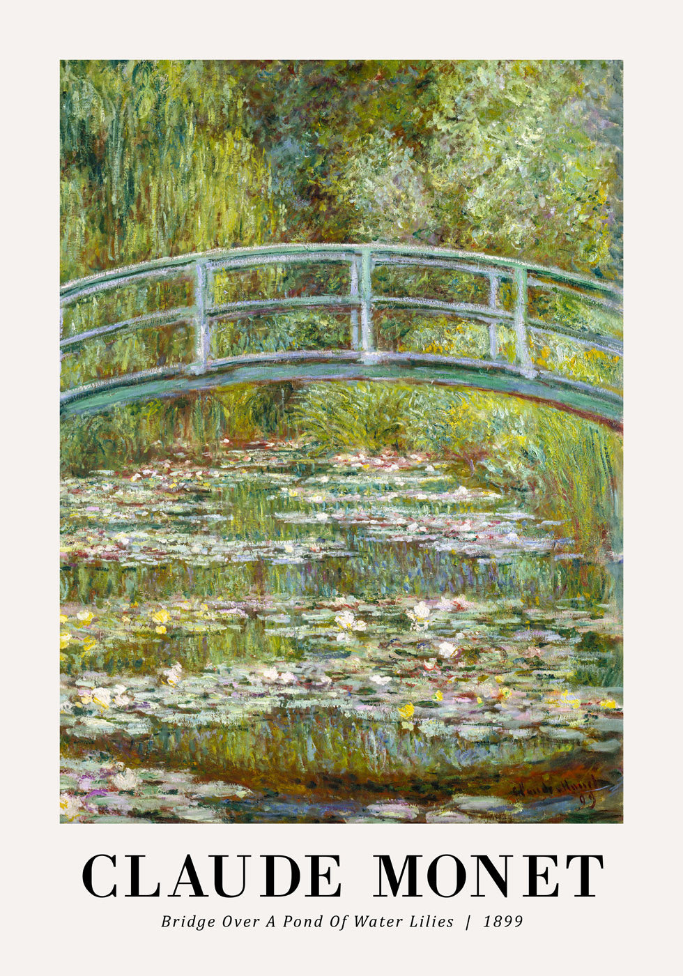 Bridge Over a Pond 1899 Plakat by Claude Monet - Posterbox.no