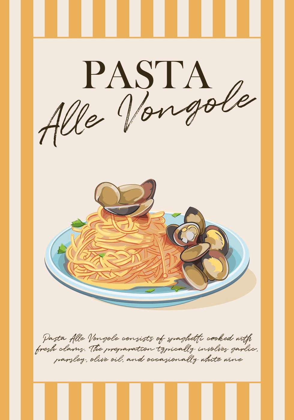 Pasta Alle Vongole Plakat