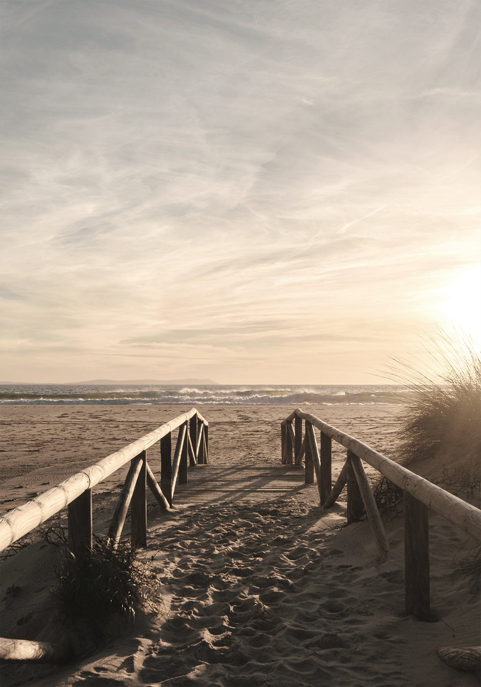 Path On The Sand To The Ocean Plakat