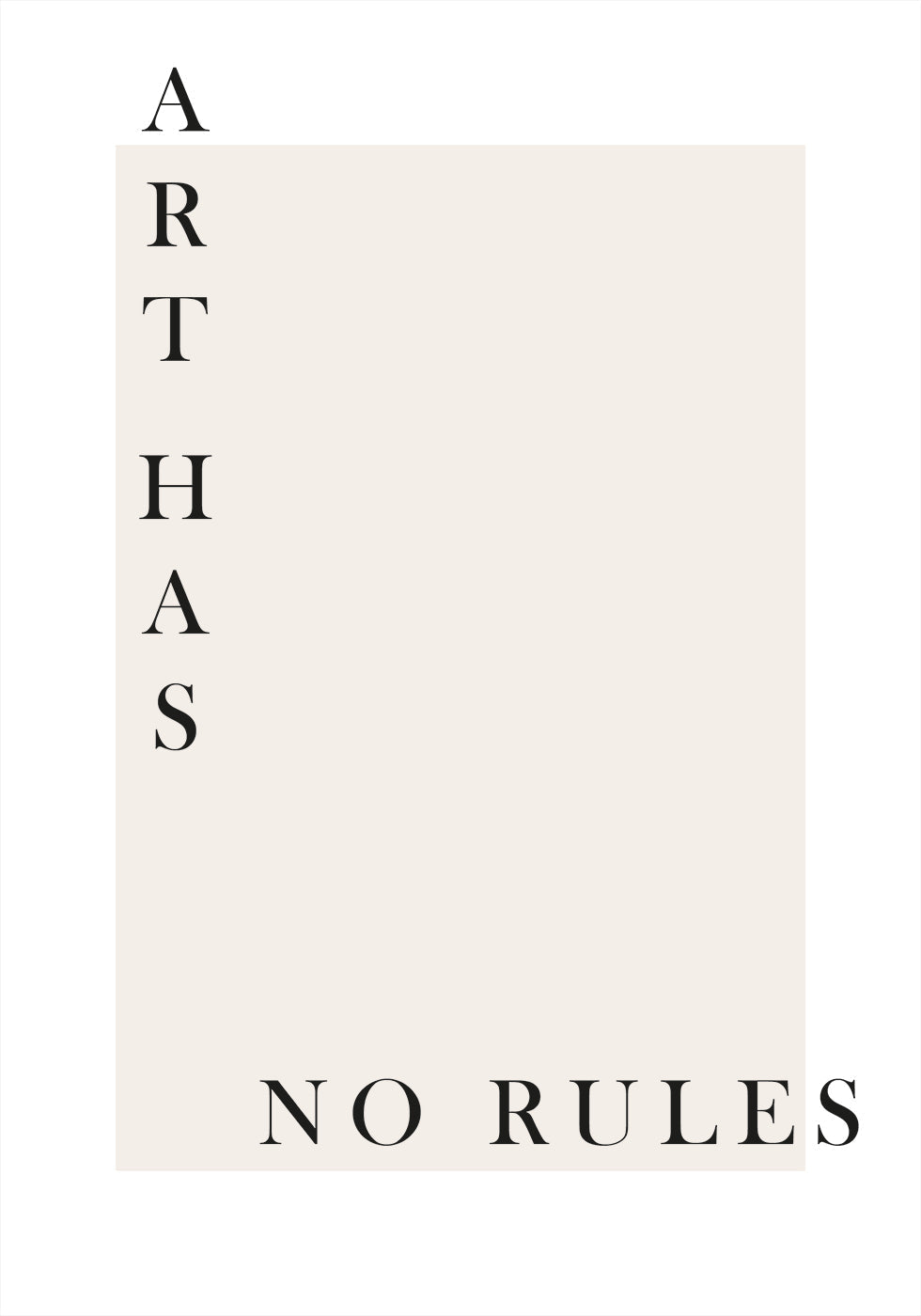 Art Has No Rules Plakat - Posterbox.no