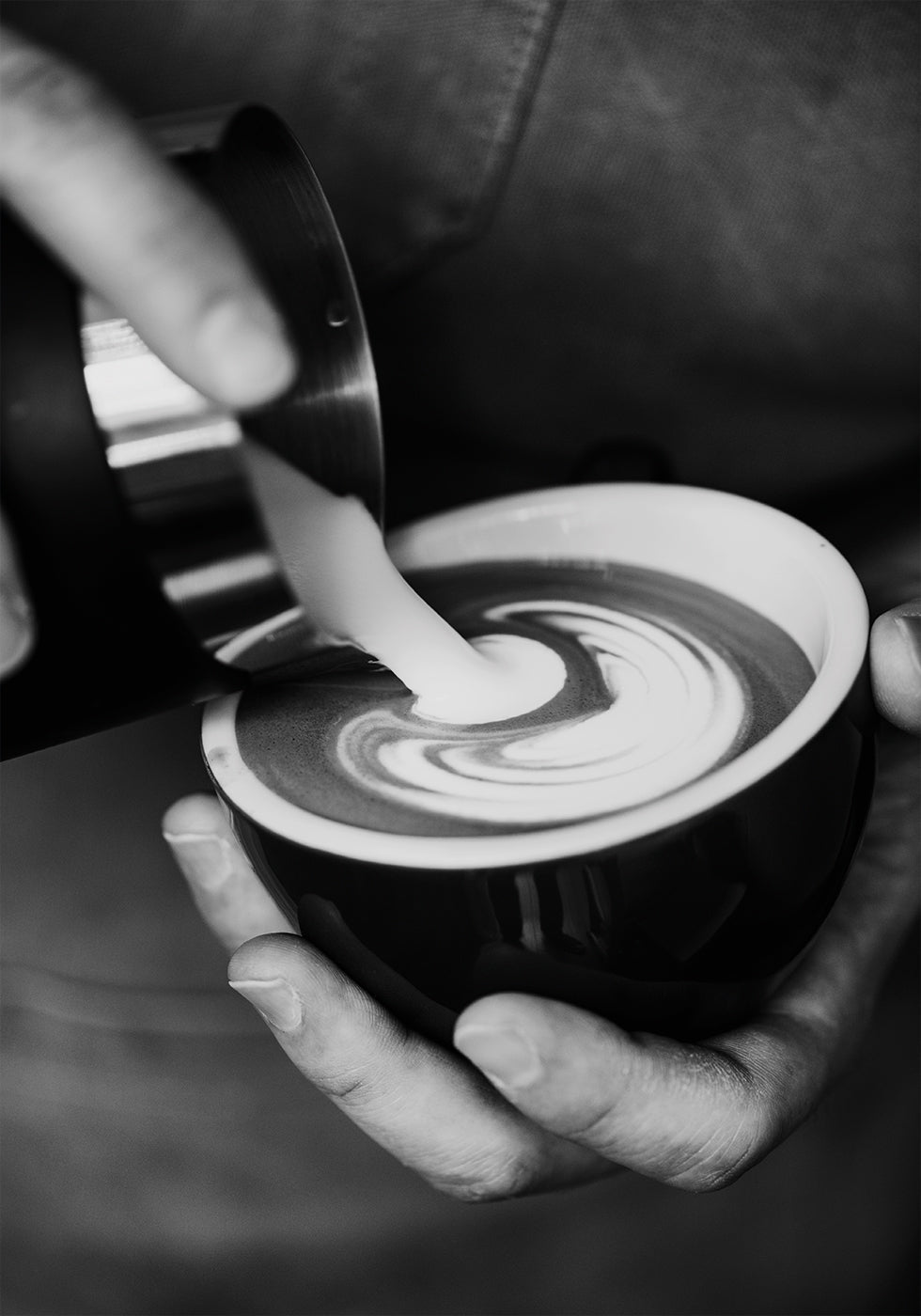 Barista Prepares Latte Coffee Plakat