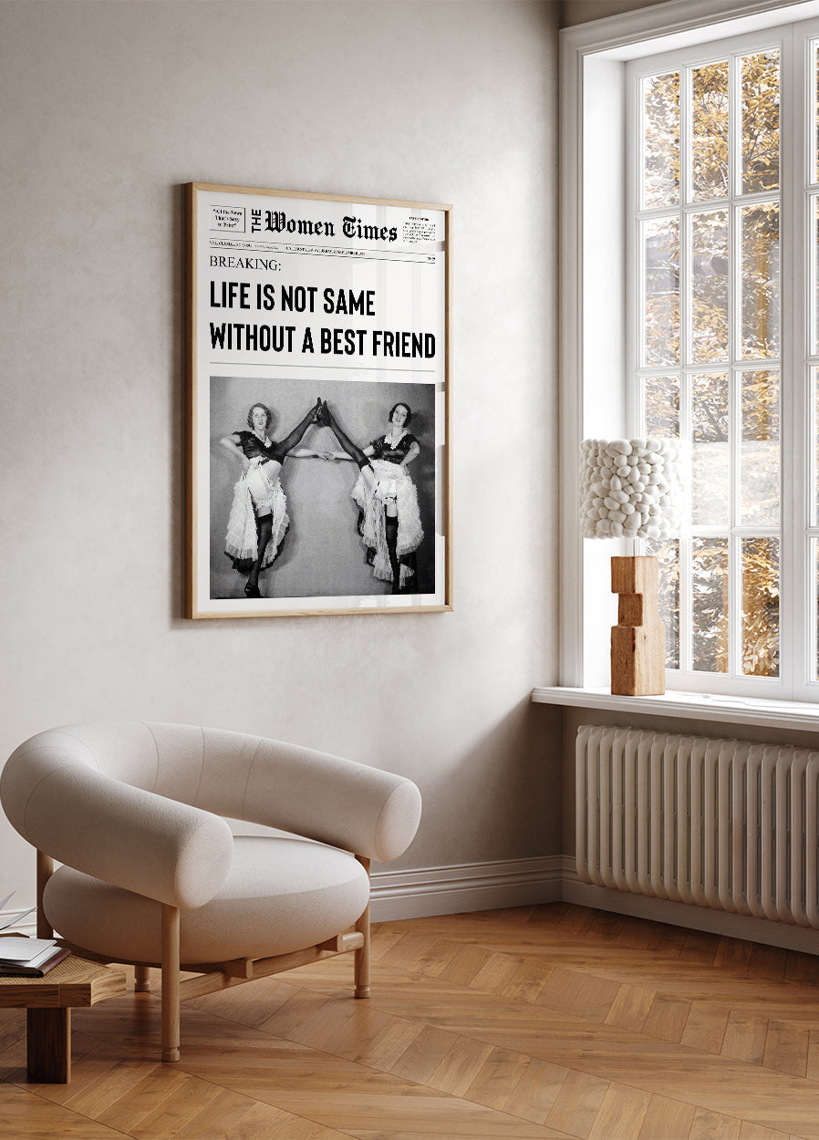 Timeless Bond: Best Friend Newspaper Print Gift – PosterBox