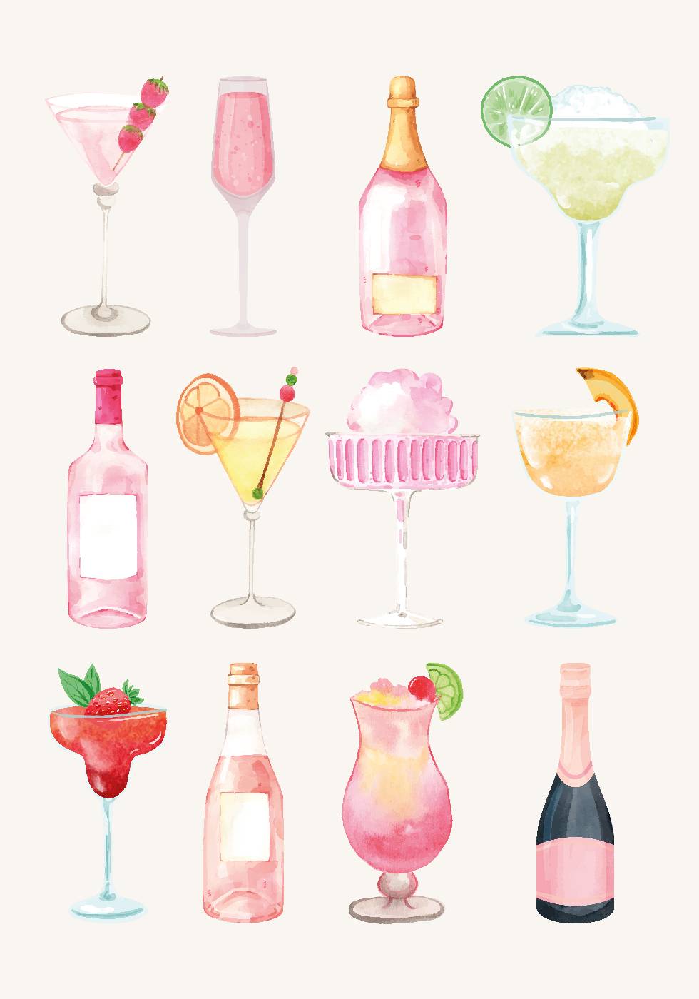 Champagne Cocktail Plakat