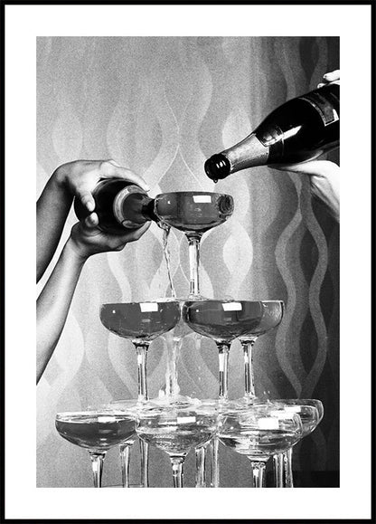 Champagne Glasses Print Plakat