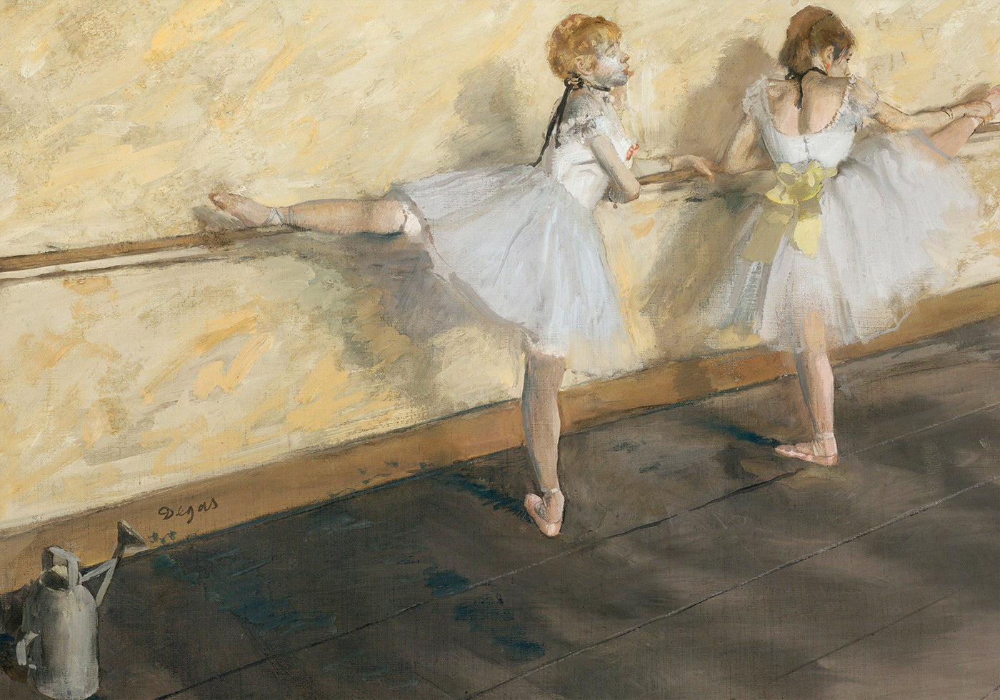 Dancers Practicing at the Barre By Edgar Degas Plakat