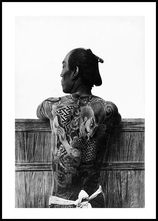 Man With Tattoo By Kusakabe Kimbei Plakat