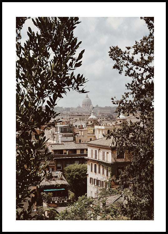 View of Rome with St. Peter's Basilica Plakat