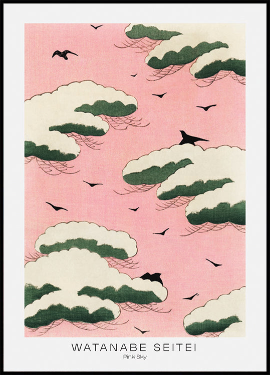 Pink Sky By Watanabe Seitei Plakat