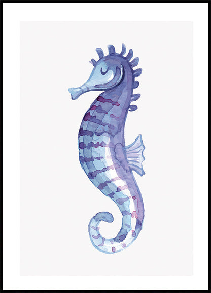 Blue Seahorse Plakat