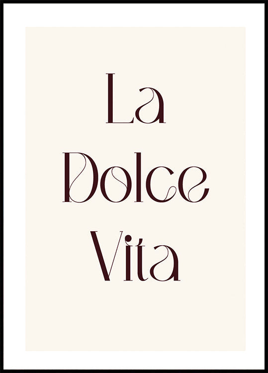 La Dolce Vita Plakat - Posterbox.no