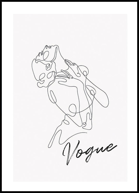 Vogue Woman Line Art Plakat